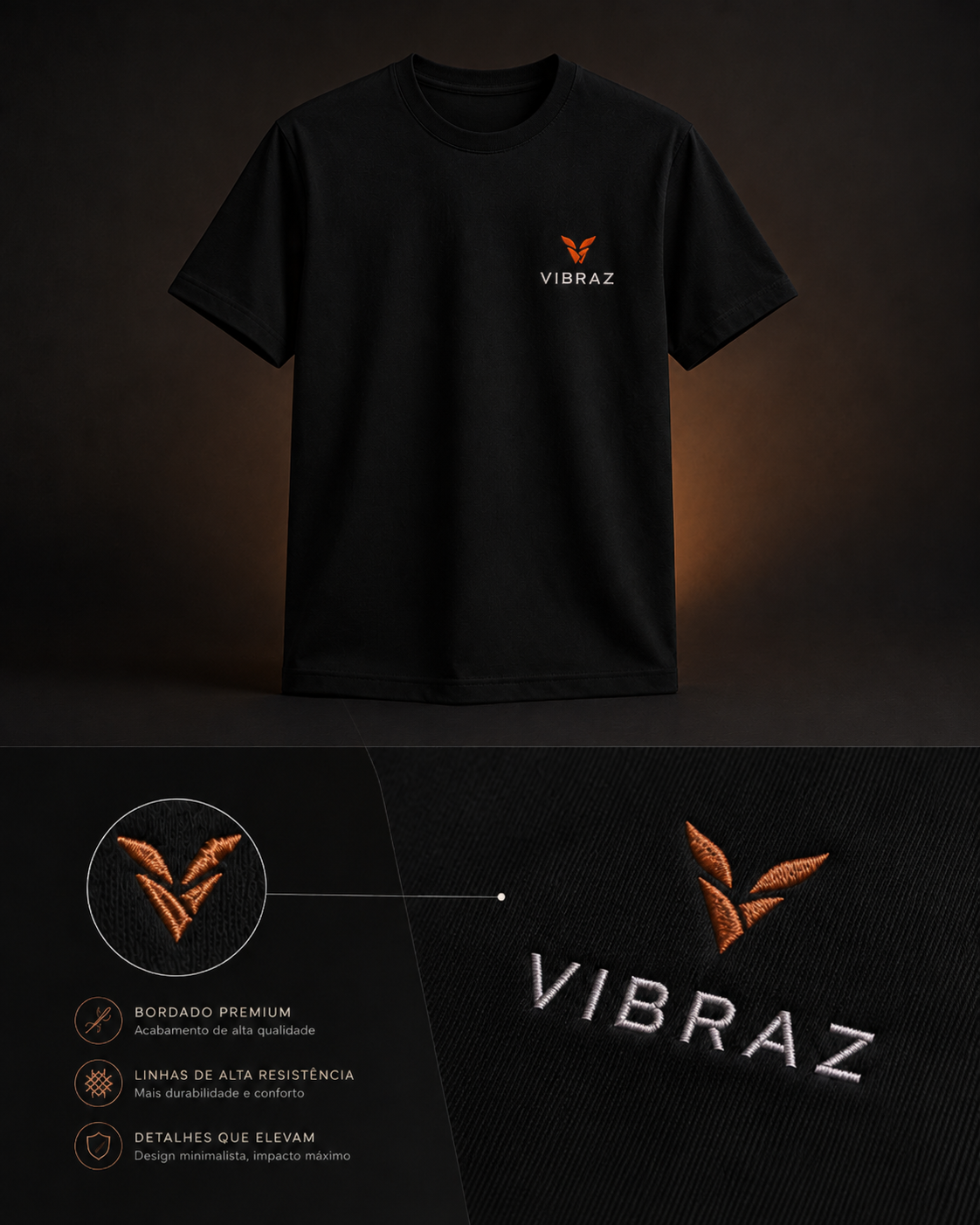 Bordado da logo VIBRAZ